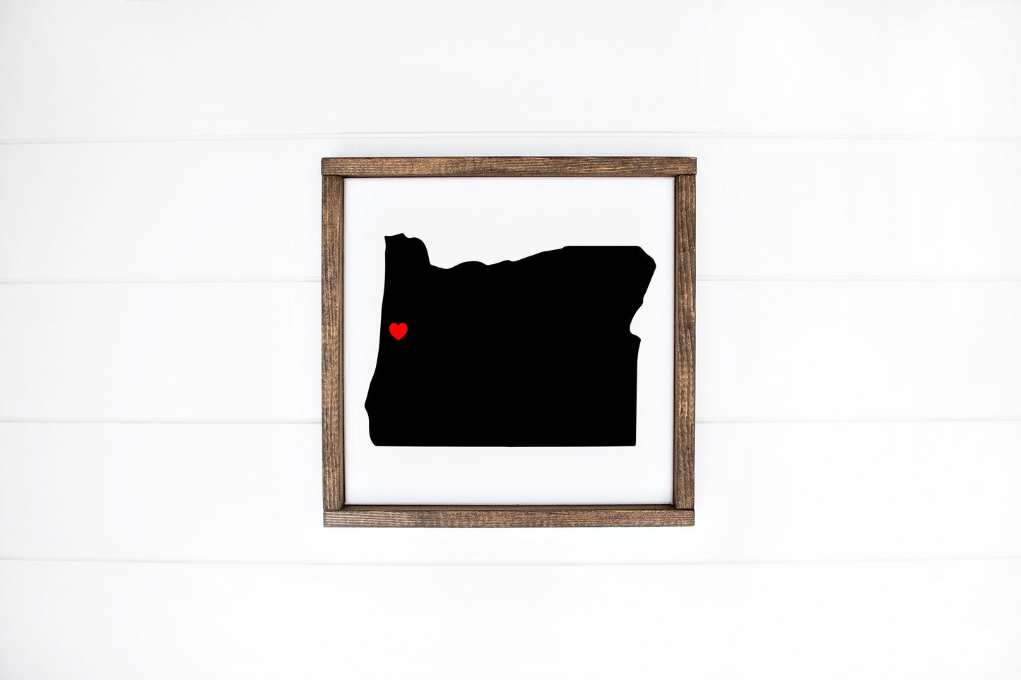 12x12 State Wood Framed Signed with cutout adjustable heart. - Home Decor, Wall Art, Sign, State, Home, Wall Hanging