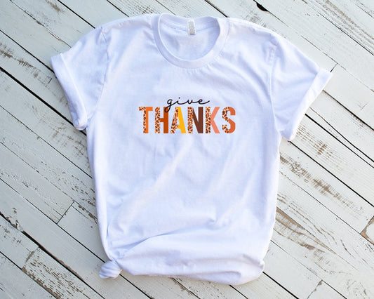 Give Thanks - Sublimation T-Shirt/Polyester Material