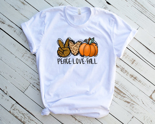 Peace.Love.Fall - Sublimation T-Shirt/Polyester Material