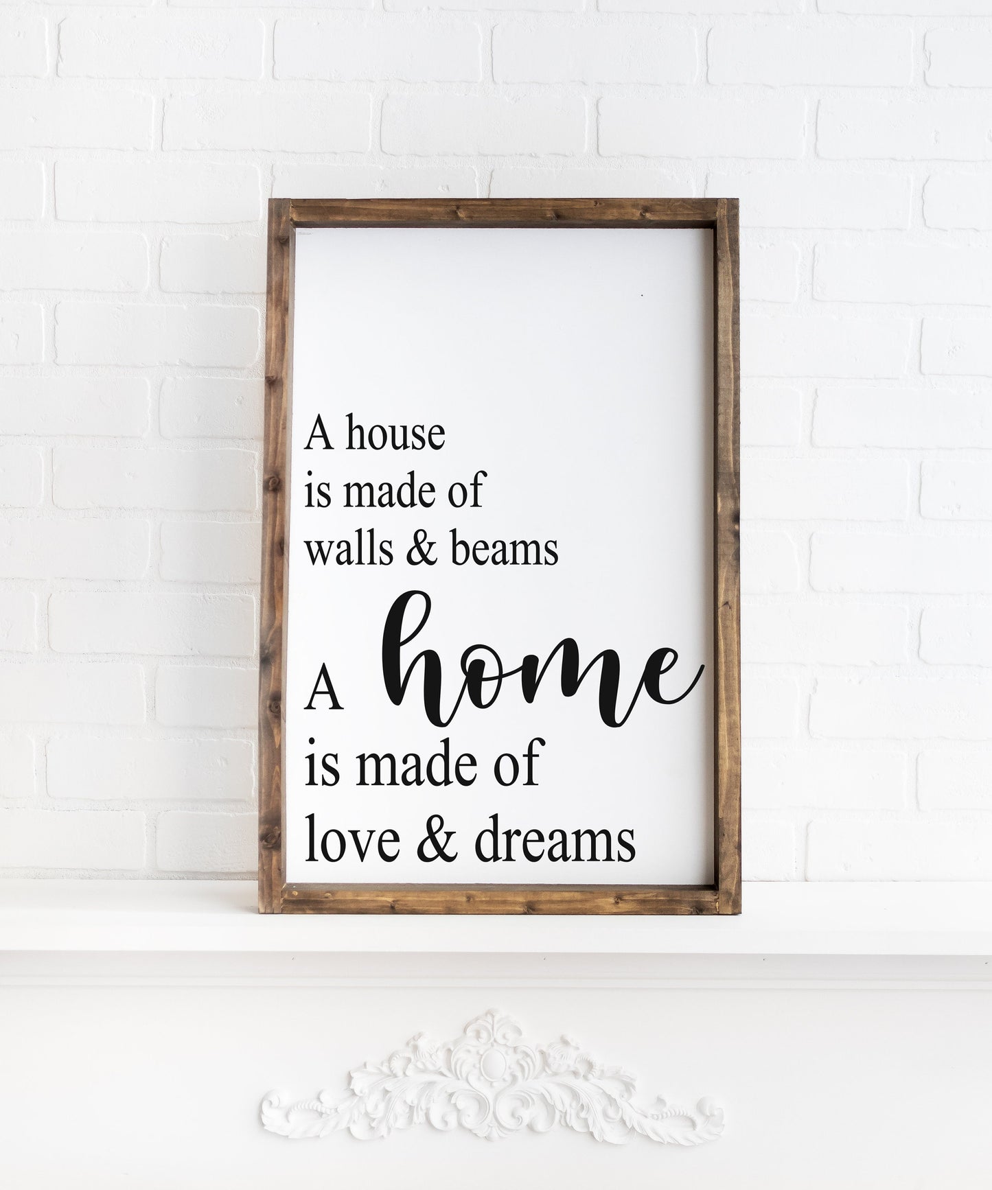 A House is Made of Walls and Beams, A Home is Made of Love and Dreams. PNG/SVG Digital File