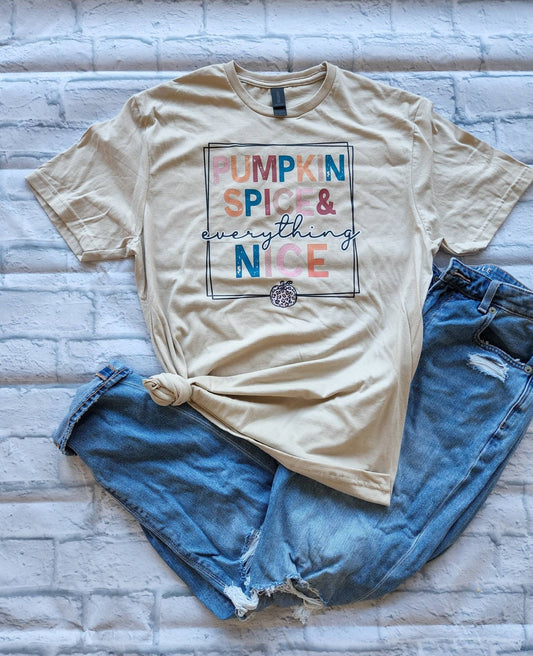 Pumpkin Spice and Everything Nice - DTF Cotton Shirt